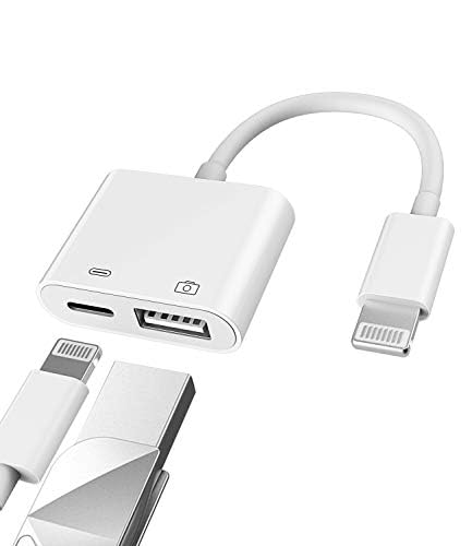 Adaptador USB Hembra a Lightning Macho Certificado para Apple Cable OTG Cargador para iPhone 11 12 Mini MAX Pro X SE 8 Plus para iPad Air cámara Memoria USB Unidad Flash convertidor Divisor de Carga