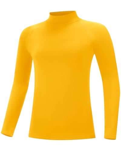 Youth Boys Thermal Compression Shirt Long Sleeve Fleece Undershirt Athletic Base Layer for Soccer Football Baseball2