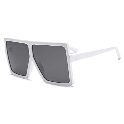 Armear Women Oversized Square Sunglasses Big Frame Flat Top Shades Lens3