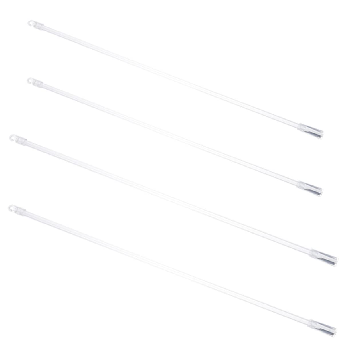 PRETYZOOM 4pcs Fiberglass Blind Tilt Wands with Hook Vertical Blind Rods Lightweight Curtain Pull Accessories Easy Installation for Use