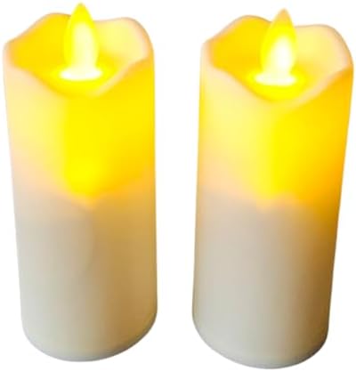 Kit 2 Velas De Led Eletrônica Para Decoração Chama Viva Real Com ...