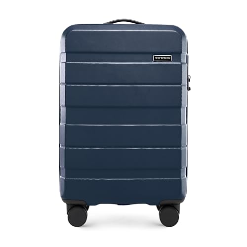 Comodo Line Suitcase Hand Luggage Set ABS Telescopic Handle TSA Lock 4 Double Wheels, Darkblue, Handgepäck, carry-on luggage2