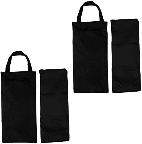 Paquete de 2 sacos de arena sin relleno para yoga y pilates, 4 bolsas de arena resistentes para entrenamiento de peso, bolsa vacía con asa de transporte resistente
