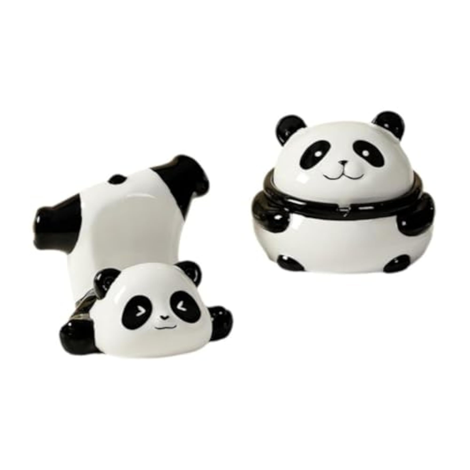 Panda Ceramic Ashtray with Lid, Cute Home Decor