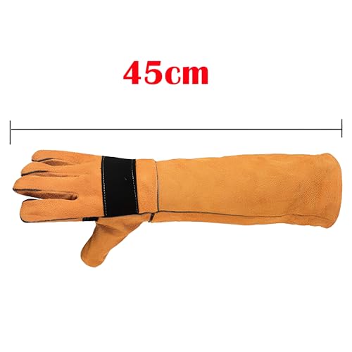 MZSX Bissfeste Handschuhe für den Umgang mit Tieren, 45cm Anti-Biss Arbeitshandschuhe, Reptilien Handhabungshandschuhe, für Schweißen, Gartenarbeit, Umgang mit Katze/Hund/Vogel/Schlange/Reptil