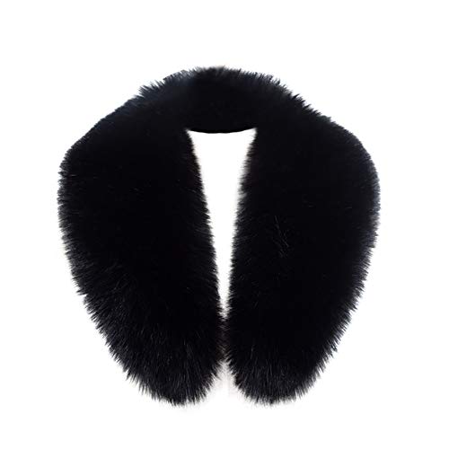 Hankyky Trim Hood Faux Fake Fur Hood Winter for Jacket Ski Collar Wrap Shawl