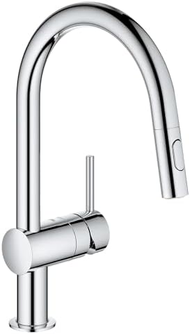 GROHE 31378003 Minta Pull-Out Kitchen Faucet with Sprayer Chrome