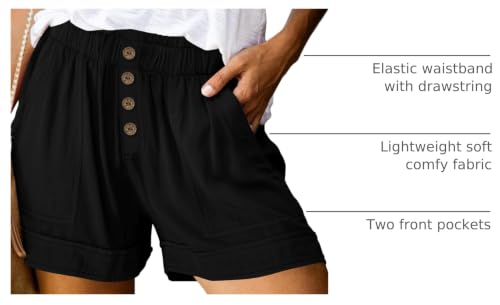 Image of KISSMODA Womens Summer Shorts Leopard /Camo /Solid /Floral Print Elastic Waist Pocketed Casual Pants