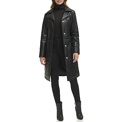 Kenneth Cole Womens Belted Notch Collar Coat2