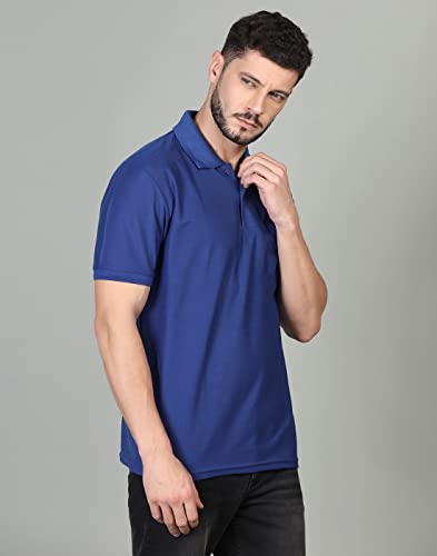 Image of INKKR Men's Casual Polo Neck Half Sleeve Solid T-Shirt (Pack-3)