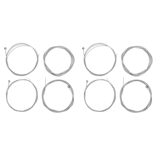 8Pcs Bass String Set,1mm 1.4mm 2mm 2.5mm 4 String Steel Alloy Bass String Replacement for Electric Bass