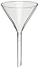 Corning Pyrex 6100-6 Borosilicate Glass Plain Funnel, with Long Wide Stem, 147mm Diameter (Pack of 6)