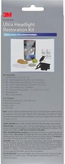 3M 39195 Ultra Headlight Restoration Kit, Easy Heavy-Duty Restoration