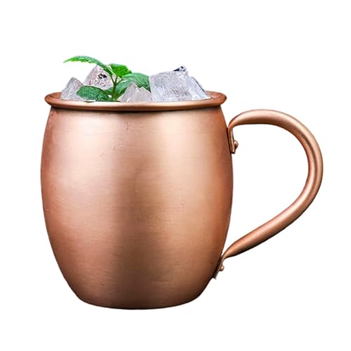 ZHUMCCY Taza de Cobre - 530ml Vasos Para Bebidas Elaborados a Mano Con Acabado Martillado,Tazas Mule De Cobre | Para Fiestas de Navidad Bar en Casa Beber Agua Té Cerveza y Cóctel