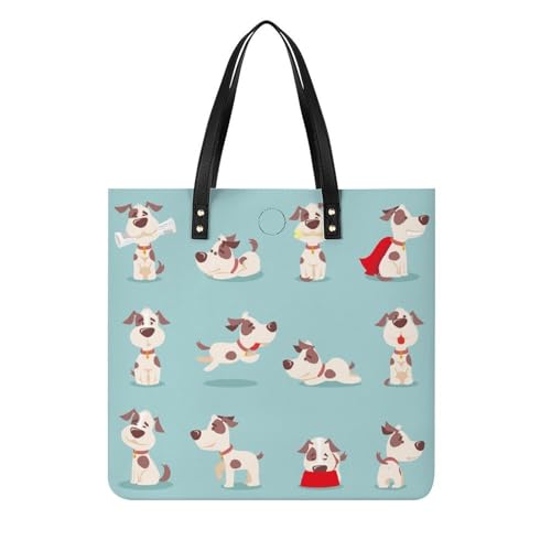 Sac shopping imprimé chien mignon - Le tote bag à bandoulière qui égaye vos voyages