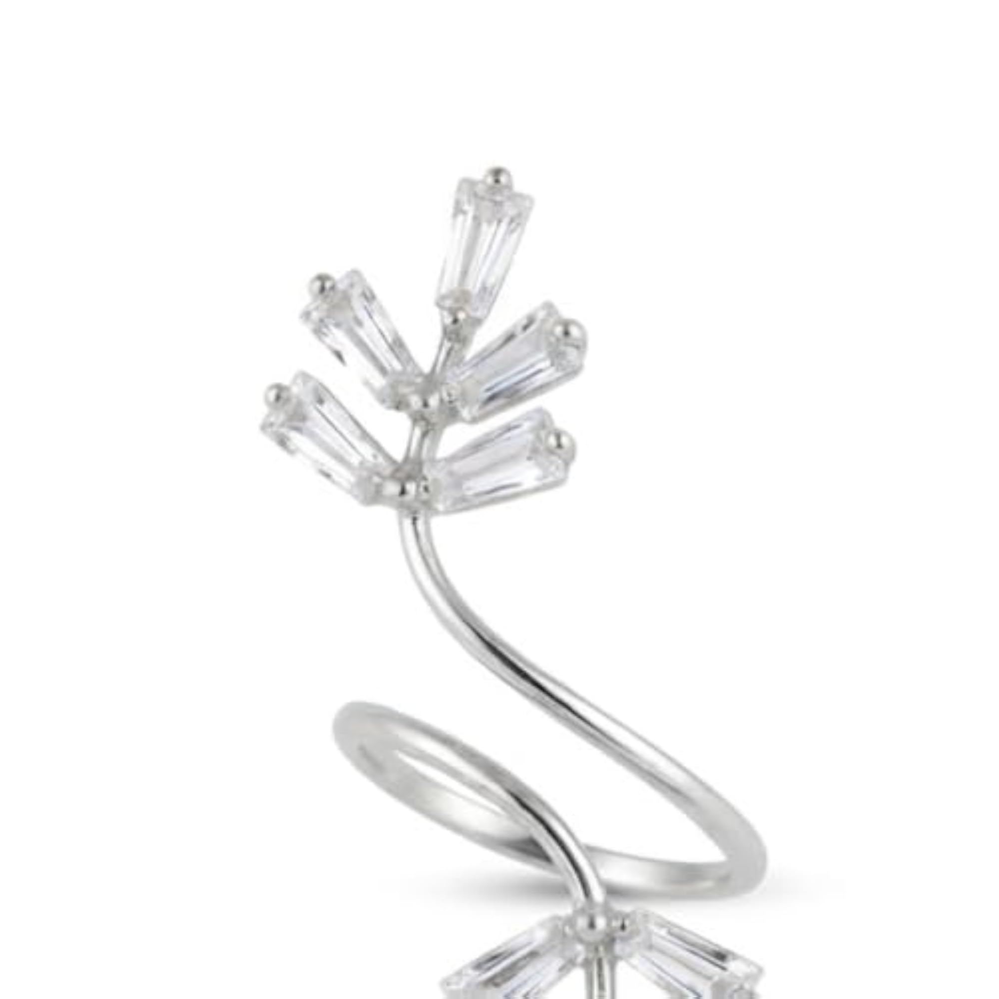Women's Plated Adjustable Anti Tarnish Wrap Around Finger Ring