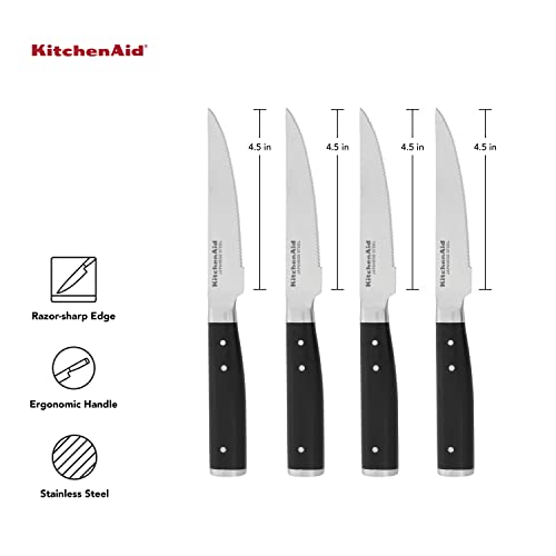 Kitchenaid KO4PSKSOHOBA Gourmet 4 Piece Forged Triple Rivet Steak Knife Set thumb #4