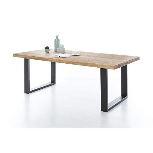 Elfo Jadella Klara - Mesa de Comedor (200 x 100 cm, Roble Barnizado), Color Negro