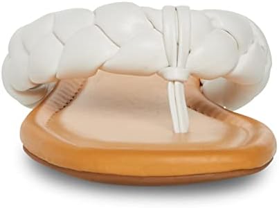 Madden Girl Women's Precise Flat Sandal, White Paris, 7.5 | Image 1