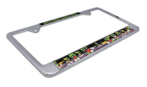 Marvin The Martian Chrome License Plate Frame #TOP1