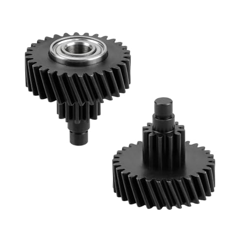 Extruder Gear Set K2 Series Extruder All-Metal Reduction Gear Black2Pcs Hardened Steel Reduction Gears for 3D Printer Co
