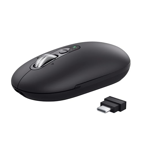 Trust Seron Souris sans Fil Molette Ultra-Rapide Bluetooth / 2.4 GHz, Noir