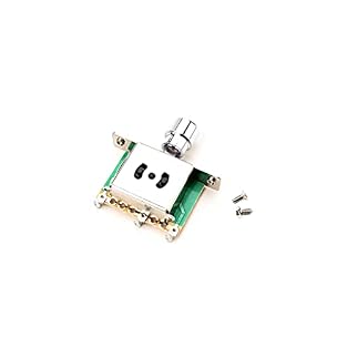 3 Way selector toggle switches pickup lever for electric guitar part Suit for ST TL electric guitar pickup replacement parts. With PCB circuit board, gold round head knob, it is easy to operate. Matched with two mounting screws, it is easy to install...