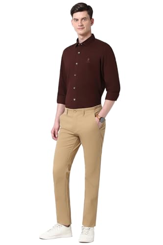 Image of Peter England Men's Skinny Fit Mid Rise Premium Casual Trouser Chinos