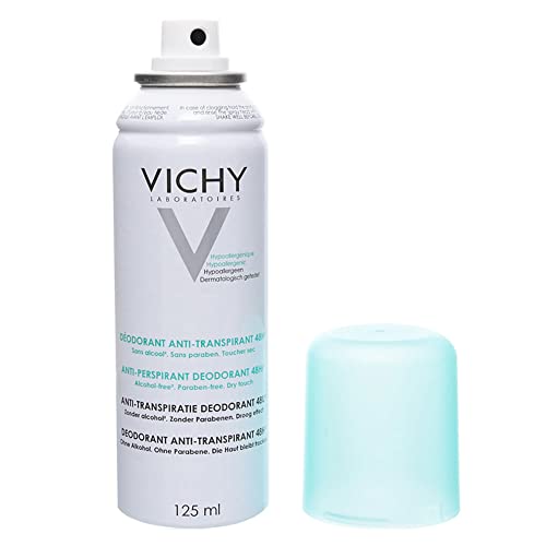 Vichy, Déodorant Aérosol Anti-Transpirant 48H, Transpiration Intense, Sans Alcool, Toucher sec, Lot de 2 x 125ml