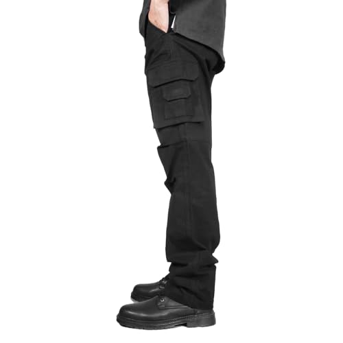 Soulsfeng Men's Cargo Pants Cotton Straight Stretch Tactical Work Hiking Pants with Pockets2