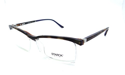 Starck Eyes Mikli Rx Eyeglasses Frames SH3037 0008 54x16 Havana Blue Crystal