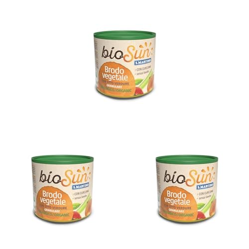 S. Martino Biosun Brodo Vegetale Granulare, 120g (Confezione da 3)