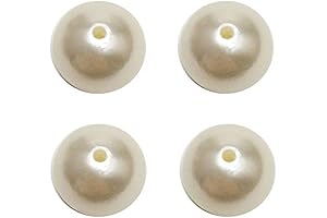 Chenkou Craft 100PCS 20mm Beige Round Imitation Pearls Bead with Hole Loose Beads Gem
