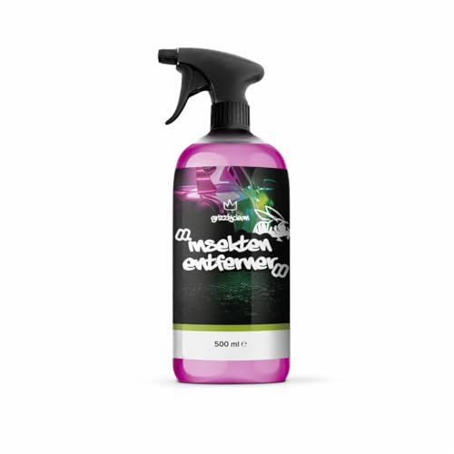 Grizzly Clean Insektenentferner Auto - Kraftvoller Insektenreiniger für Lack, Glas & Kunststoff - Insekten Entferner für Fliegen, Baumharz & Vogelkot - Fliegenentferner mit Sprühflasche (500ml)