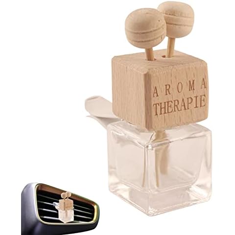 holexty Car Air Freshener Perfume Bottle, Exquisite Air Fresher With Glass, Clear Glass Car Air Freshener Vent Decoration Bottle For Essential Oils Diffuser Vent Outlet Cover