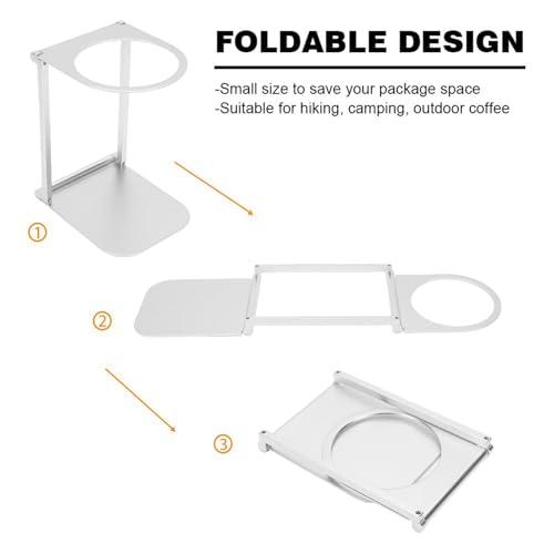 Soporte de café plegable anticaídas para escritorios y acampadas 5