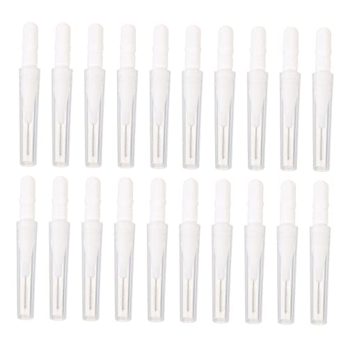 minkissy 20pcs Mini Makeup Multi-use Cosmetics Eyebrow Makeup Brush Set Interdental Brush for Eyebrow Eye Shadow for Home Travel
