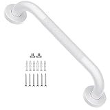 12 Inch Oil Rubbed White Grab Bar w/Anti-Slip knurled Grip, iMomwee Stainless Steel Wall Mount Bathr