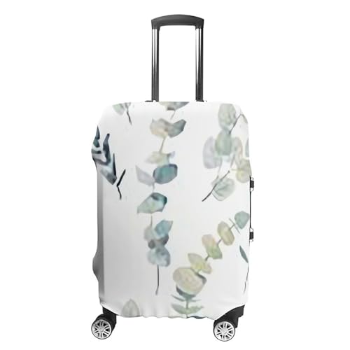Carry on Luggage Cover Eucalyptus Leaves2 Suitcase Covers for Luggages Tsa Approved Travel Luggage Sleeve Protector Elastic Suitcase Protector Anti-Scratch Washable Fits 19-30 Inch Case -M