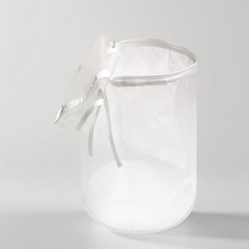 Miniatura 6 de Bolsa coladora de filtro de 20 galones de 220 micrones, bolsa de malla con cremallera para lavadora (blanco 20 galones)