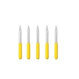 HUHAO 5 Pack Replacement Blades for MIMAKI Vinyl Cutting Blade 30 Degree Cutting MIMAKI Blades for Maker Expression Vinyl Cutter Machines Deep Cut Blade (Yellow)
