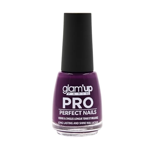 Glam'Up Paris - Esmalte de Uñas XL Pro - Esmalte de Uñas Profesional de Alta Gama - Secado Rápido - Alta Cobertura - Larga Duración - Pincel Ultra Grande - Efecto Gel - 18 ml - N°407 - Purple