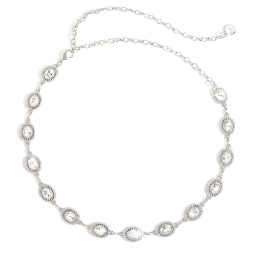 PINKPIN Western Metal Concho Belt for Women Cowgirl Chain Belts for Dresses Jeans Country Concert Outfit