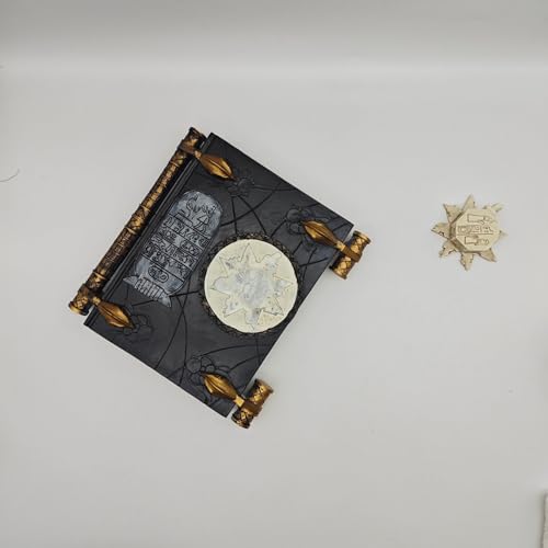 Bestmotoring The Mummy Books and Key Set – Mummy Prop Replica in Resin – Authentic Collectible for Horror Fans and Movie Enthusiasts (Black)