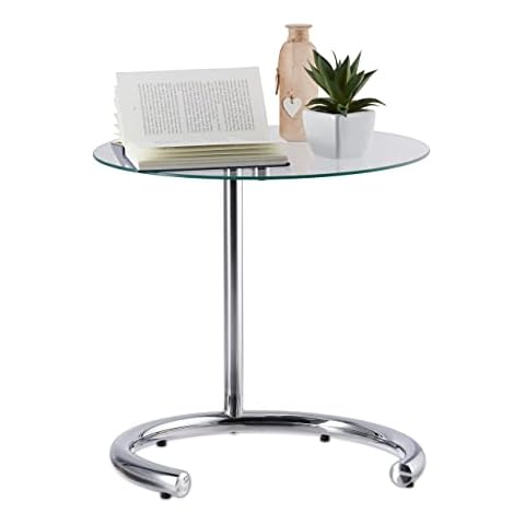 Relaxdays Height-Adjustable Round Coffee Table Cover