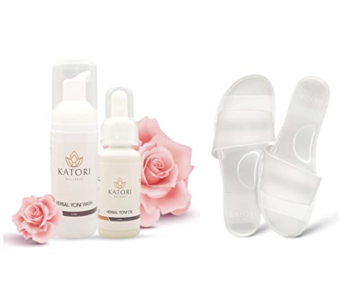 Self-Care Travel Bundle - Yoni Oil Set + Jelly Slides (Clear/Size 8) #TOP8