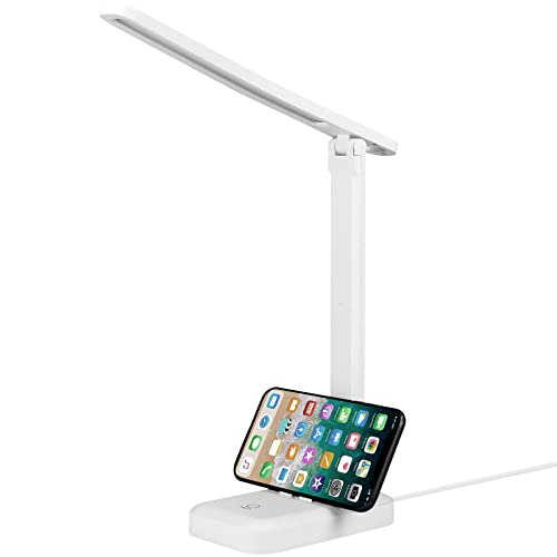 Fioyal Small Desk Lamp Led Desk Lamps For Home Office, Dimmable Desk Light With Adjustable Arm And Sensitive Touch Control, 3 Colour Temp Table Light Office Lamp For Work Study Reading(Ivory White) #TOP28