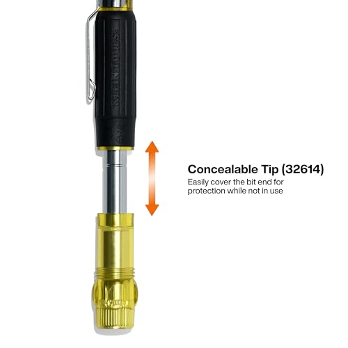 Image of Klein Tools 80209 Precision Multi-Bit Screwdriver Set, 31-Piece, Cushion Grip Handle, Bits for Apple Product Repair, Phillips, Slotted, Hex, and TORX for Electronic Repair