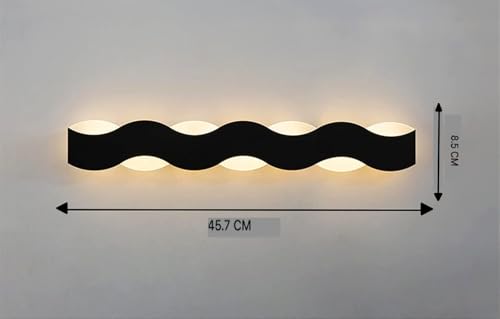 Image of Groeien Pack of 2 | LED15w 18 inch Home Decor Fancy Wall Decorative Lighting Fixtures for Bedroom,Living Room,Kitchen,Mirror (Curved, 18 inch-Pack of 2)