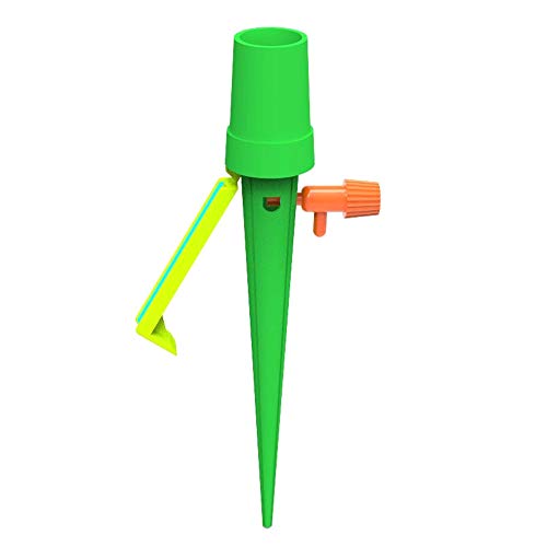 Fesjoy Automatic Plant Waterer 1Pcs with Bracket Automatic Water Irrigation Drippers with Slow Release Control Valve Switch for Outdoor Indoor Home Garden Flower Plant Watering Tool(Random Color)